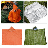 Maxbell Emergency Rain Poncho Waterproof Jacket for Riding Outdoor Activities Hiking Orange