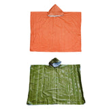 Maxbell Emergency Rain Poncho Waterproof Jacket for Riding Outdoor Activities Hiking Orange