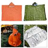 Maxbell Emergency Rain Poncho Waterproof Jacket for Riding Outdoor Activities Hiking Orange
