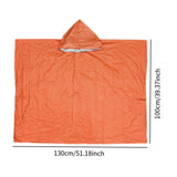 Maxbell Emergency Rain Poncho Waterproof Jacket for Riding Outdoor Activities Hiking Orange