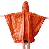 Maxbell Emergency Rain Poncho Waterproof Jacket for Riding Outdoor Activities Hiking Orange