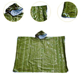 Maxbell Emergency Rain Poncho Waterproof Jacket for Riding Outdoor Activities Hiking Green