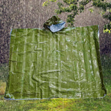 Maxbell Emergency Rain Poncho Waterproof Jacket for Riding Outdoor Activities Hiking Green