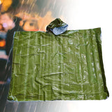 Maxbell Emergency Rain Poncho Waterproof Jacket for Riding Outdoor Activities Hiking Green