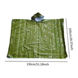 Maxbell Emergency Rain Poncho Waterproof Jacket for Riding Outdoor Activities Hiking Green