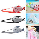 Maxbell Summer Children Mesh Beach Shell Bag 25x18x15cm Multipurpose Sand Toys Storage Bag Grey