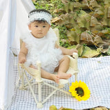 Maxbell Baby Dining Chair with Parasol Folding Food Tray for Camping Travel Children