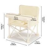 Maxbell Baby Dining Chair with Parasol Folding Food Tray for Camping Travel Children