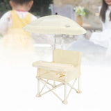 Maxbell Baby Dining Chair with Parasol Folding Food Tray for Camping Travel Children