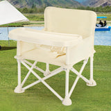 Maxbell Baby Dining Chair with Parasol Folding Food Tray for Camping Travel Children