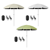Maxbell Baby Stroller Parasol Folding with Clamp for Beach Trips Trolley Beach Chair Beige