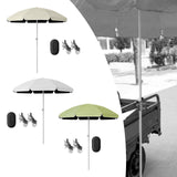 Maxbell Baby Stroller Parasol Folding with Clamp for Beach Trips Trolley Beach Chair Beige