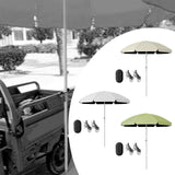 Maxbell Baby Stroller Parasol Folding with Clamp for Beach Trips Trolley Beach Chair Beige