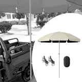 Maxbell Baby Stroller Parasol Folding with Clamp for Beach Trips Trolley Beach Chair Beige