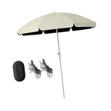 Maxbell Baby Stroller Parasol Folding with Clamp for Beach Trips Trolley Beach Chair Beige