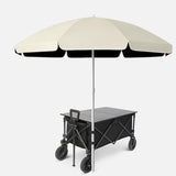 Maxbell Baby Stroller Parasol Folding with Clamp for Beach Trips Trolley Beach Chair Beige