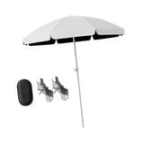 Maxbell Baby Stroller Parasol Folding with Clamp for Beach Trips Trolley Beach Chair White