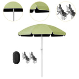 Maxbell Baby Stroller Parasol Folding with Clamp for Beach Trips Trolley Beach Chair Green