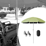 Maxbell Baby Stroller Parasol Folding with Clamp for Beach Trips Trolley Beach Chair Green