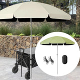 Maxbell Baby Stroller Parasol Folding with Clamp for Beach Trips Trolley Beach Chair Green