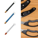 Maxbell Sharpening Rod Manual Tool Portable Manual for Restaurant Home Fishing Hooks Black