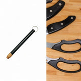 Maxbell Sharpening Rod Manual Tool Portable Manual for Restaurant Home Fishing Hooks Black