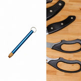 Maxbell Sharpening Rod Manual Tool Portable Manual for Restaurant Home Fishing Hooks Blue