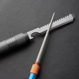 Maxbell Sharpening Rod Manual Tool Portable Manual for Restaurant Home Fishing Hooks Blue