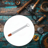 Maxbell Sharpening Rod Manual Tool Portable Manual for Restaurant Home Fishing Hooks Silver