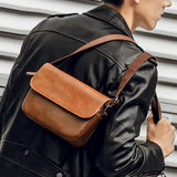 Maxbell Business Crossbody Bag Utility Shoulder Bag for Family Friends School Office Brown