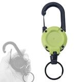 Maxbell Retractable Keychain Heavy Duty Keyring Key Reel for Outdoor Camping Fishing green