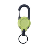 Maxbell Retractable Keychain Heavy Duty Keyring Key Reel for Outdoor Camping Fishing green