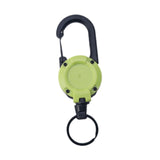 Maxbell Retractable Keychain Heavy Duty Keyring Key Reel for Outdoor Camping Fishing green