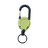Maxbell Retractable Keychain Heavy Duty Keyring Key Reel for Outdoor Camping Fishing green