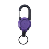 Maxbell Retractable Keychain Heavy Duty Keyring Key Reel for Outdoor Camping Fishing violet