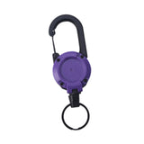 Maxbell Retractable Keychain Heavy Duty Keyring Key Reel for Outdoor Camping Fishing violet