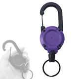 Maxbell Retractable Keychain Heavy Duty Keyring Key Reel for Outdoor Camping Fishing violet