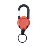 Maxbell Retractable Keychain Heavy Duty Keyring Key Reel for Outdoor Camping Fishing orange