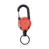 Maxbell Retractable Keychain Heavy Duty Keyring Key Reel for Outdoor Camping Fishing orange