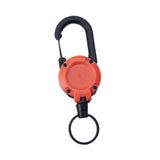 Maxbell Retractable Keychain Heavy Duty Keyring Key Reel for Outdoor Camping Fishing orange