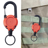 Maxbell Retractable Keychain Heavy Duty Keyring Key Reel for Outdoor Camping Fishing orange