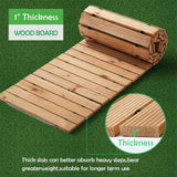 Maxbell Wooden Garden Pathway Sturdy Boardwalk Path for Wedding Party Backyard Patio Length 8.01Ft Wood Color