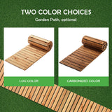 Maxbell Wooden Garden Pathway Sturdy Boardwalk Path for Wedding Party Backyard Patio Length 8.01Ft Wood Color