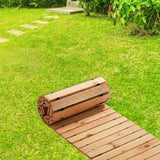 Maxbell Wooden Garden Pathway Sturdy Boardwalk Path for Wedding Party Backyard Patio Length 6Ft Wood Color