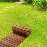 Maxbell Wooden Garden Pathway Sturdy Boardwalk Path for Wedding Party Backyard Patio Length 8.01Ft Brown