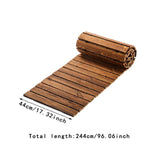 Maxbell Wooden Garden Pathway Sturdy Boardwalk Path for Wedding Party Backyard Patio Length 8.01Ft Brown