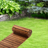 Maxbell Wooden Garden Pathway Sturdy Boardwalk Path for Wedding Party Backyard Patio Length 6Ft Brown