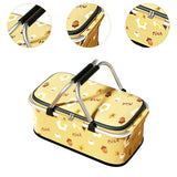 Maxbell Picnic Basket Organizer Folding for Housewarming Gift Camping Indoor Outdoor