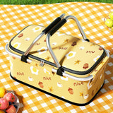 Maxbell Picnic Basket Organizer Folding for Housewarming Gift Camping Indoor Outdoor