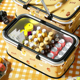 Maxbell Picnic Basket Organizer Folding for Housewarming Gift Camping Indoor Outdoor